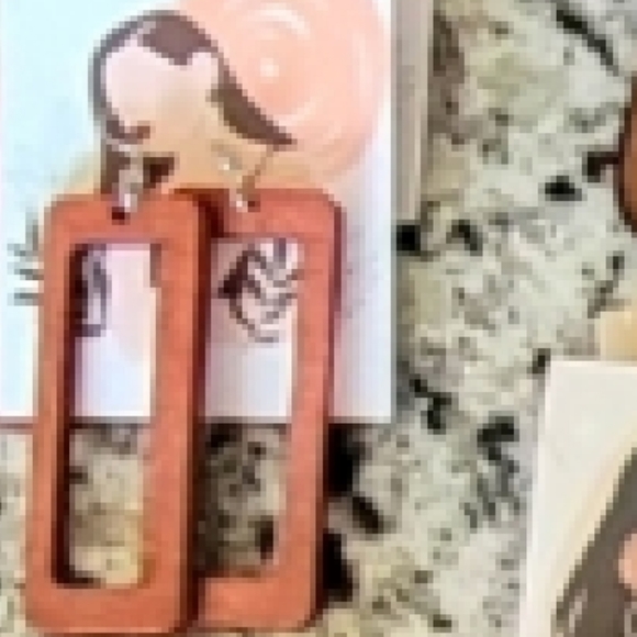 Bohemian Wood Earrings Laser cut in natural light weight wood. Colors- s… - Picture 6 of 8